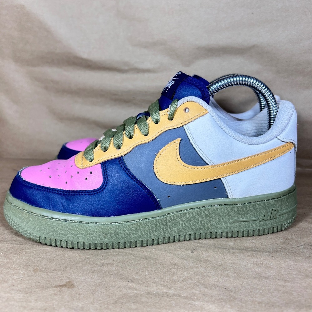 Nike Air Force 1 Low Womens 6.5 Multicolor Colorblock Leather Sneaker AQ3778-994